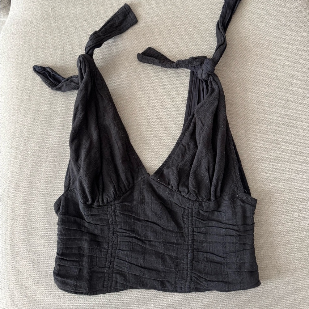 Black Halter Top